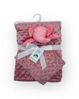M/C BUBBLE SHERPA RECEIVER WITH SECURITY BLANKET PINK