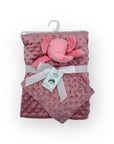 M/C BUBBLE SHERPA RECEIVER WITH SECURITY BLANKET PINK