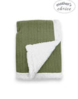 M/C SHERPA FLEECE BLANKET BOX SAGE