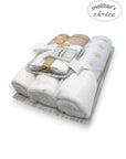 M/C 3PC HOODED TOWELS AND 3PC FACECLOTHS STAR MOON SHEEP