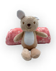 M/C PRINTED FLANNEL BLANKET WITH TOY SET GIRL'S PINK REINDEER