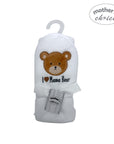 M/C HOODED TOWEL AND BIB I LOVE MAMA BEAR