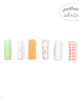 M/C 6 PACK WASHCLOTH SET PEACH FRUIT