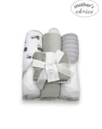 M/C 3PC HOODED TOWELS AND 3PC FACECLOTHS BROWN CONSTRUCTION CARS