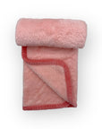 M/C SUPER SOFT CORAL FLEECE AND BINDING BLANKET GIRL'S RAINBOW