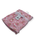 M/C PRINTED FLANNEL BLANKET GIRL'S BEAR
