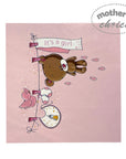 MOTHERS CHOICE INFANTS CUTWORK BLANKET ITS A GIRL