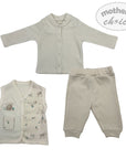 INF BOYS 3PC NATURAL SAFARI SET 3-6M