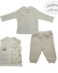 INF BOYS 3PC NATURAL SAFARI SET 3-6M