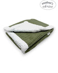 M/C SHERPA FLEECE BLANKET BOX SAGE