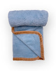 M/C SUPER SOFT CORAL FLEECE AND BINDING BLANKET BOY'S BEAR