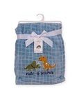 M/C PRINTED FLANNEL BLANKET BOY'S DINO