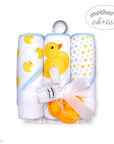 M/C 3 HOODED TOWELS & 3 SQUEAKYS
