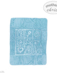 BABY MINK BLANKET - BLUE ABC