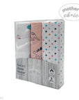 BABY FLANNEL RECEIVER PINK DINO