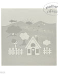 MOTHERS CHOICE INFANTS CUTWORK BLANKET HOUSE GREY/WHITE