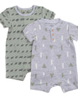 INFANT'S 2 PACK ROMPERS 'SKETCH BOOK' 0-3M