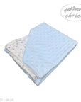 M/C GIFT BOX SHERPA BLANKET & PILLOW SET BLUE