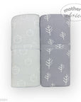 M/C BAMBOO 2PK JERSEY WRAP GREY
