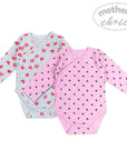 2 PACK BODYSUITS - HEARTS
