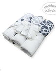 M/C 3PC HOODED TOWELS AND 3PC FACECLOTHS MILK BOTTLE
