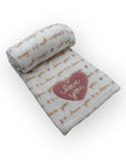 M/C PRINTED FLANNEL BLANKET GIRL'S LOVE YOU
