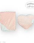 M/C GIFT BOX SHERPA BLANKET & PILLOW SET PINK
