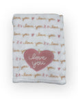 M/C PRINTED FLANNEL BLANKET GIRL'S LOVE YOU