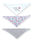 M/C 3 PACK BANDANA BIB SET BUTTERFLY