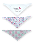 M/C 3 PACK BANDANA BIB SET BUTTERFLY