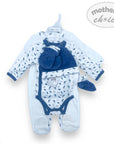 M/C STARTER PACK 'BLUE/GREY LEAF' 3-6M
