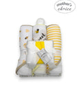M/C 3PC HOODED TOWELS AND 3PC FACECLOTHS SWEET AS HONEY