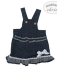 INF GIRLS DENIM PINIFORE AND T SHIRT 3-6M