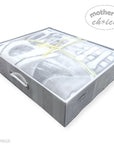 MOTHERS CHOICE INFANTS CUTWORK BLANKET HOUSE GREY/WHITE