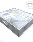 MOTHERS CHOICE INFANTS CUTWORK BLANKET HOUSE GREY/WHITE