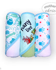 M/C 3 HOODED TOWELS & 3 SQUEAKYS