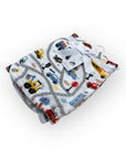 M/C PRINTED FLANNEL BLANKET BOY'S CARS AND ROADS