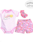 M/C 3PC SET 'GIRLS RAINBOW' 0-3M