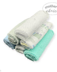 M/C 6 PACK WASHCLOTH SET BLUE TRAIN
