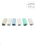 M/C 6 PACK WASHCLOTH SET BLUE TRAIN