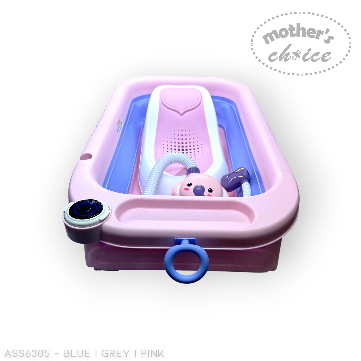 BABY BATH LARGE WITH SMART THERMOMETER AND SHOWER TOY