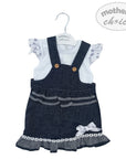 INF GIRLS DENIM PINIFORE &amp; T SHIRT 6-9M