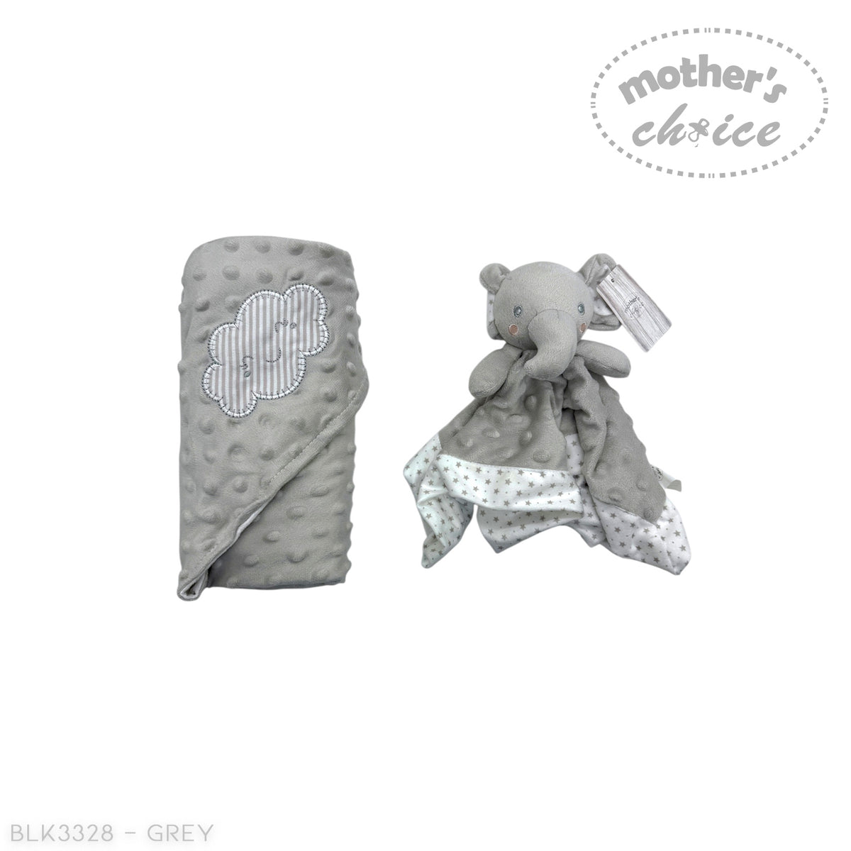 M/C SHERPA BLANKET &amp; ELEPHANT DUDU GREY