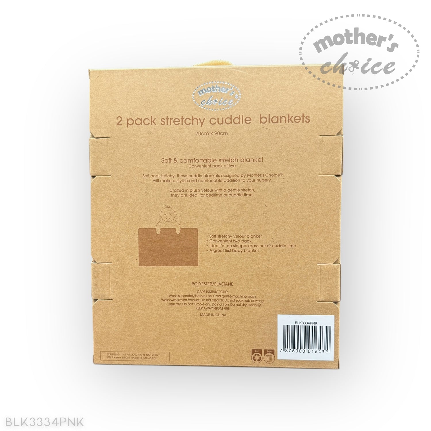 M/C BAMBOO 2PK VALOUR CUDDLE RUG PINK