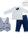 INF BOYS 3PC NAVY SAILOR SET 6-9M