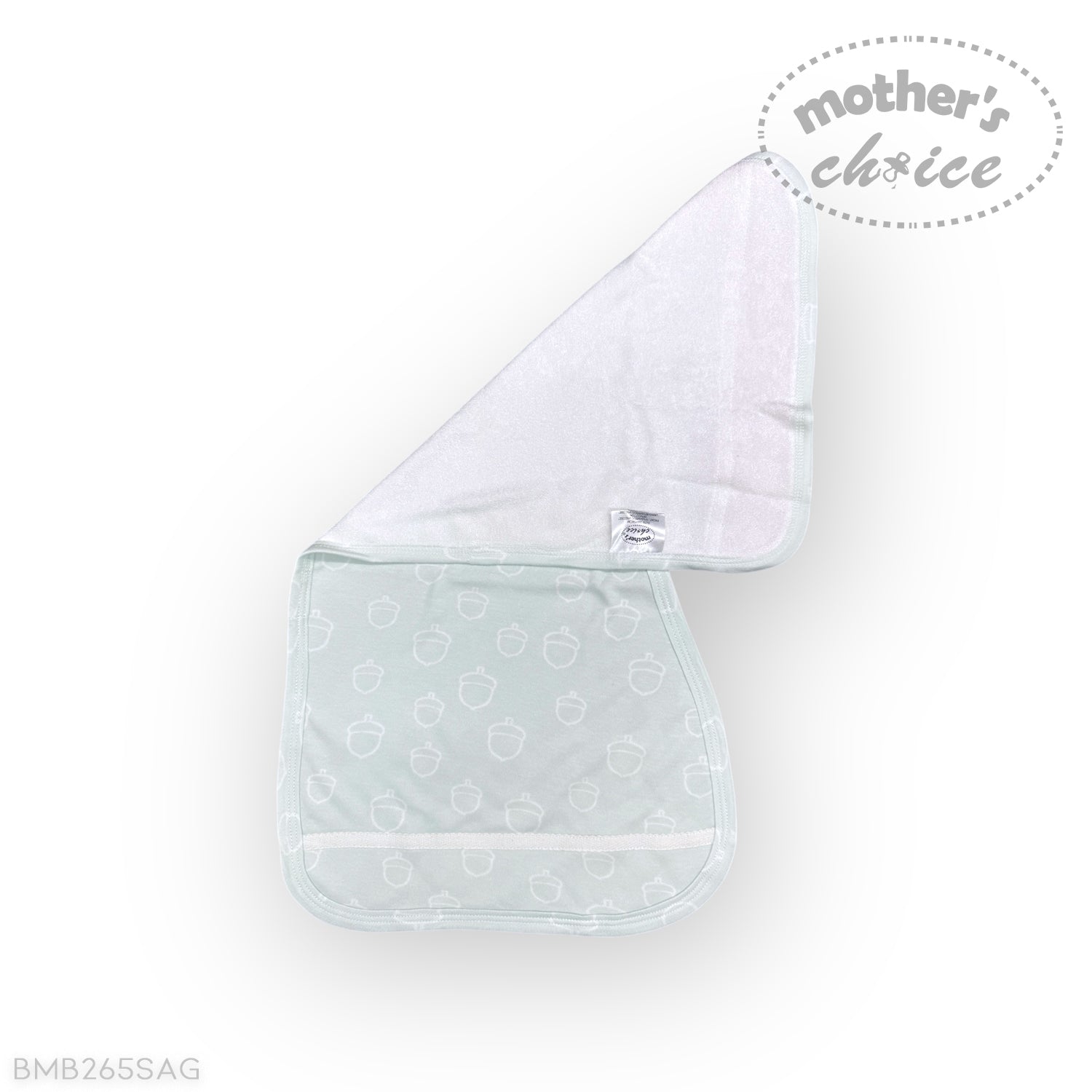 M/C BAMBOO 2PK  BURP CLOTHS SAGE