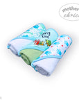 M/C 3 HOODED TOWELS & 3 SQUEAKYS