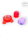 M/C 3 HOODED TOWELS & 3 SQUEAKYS