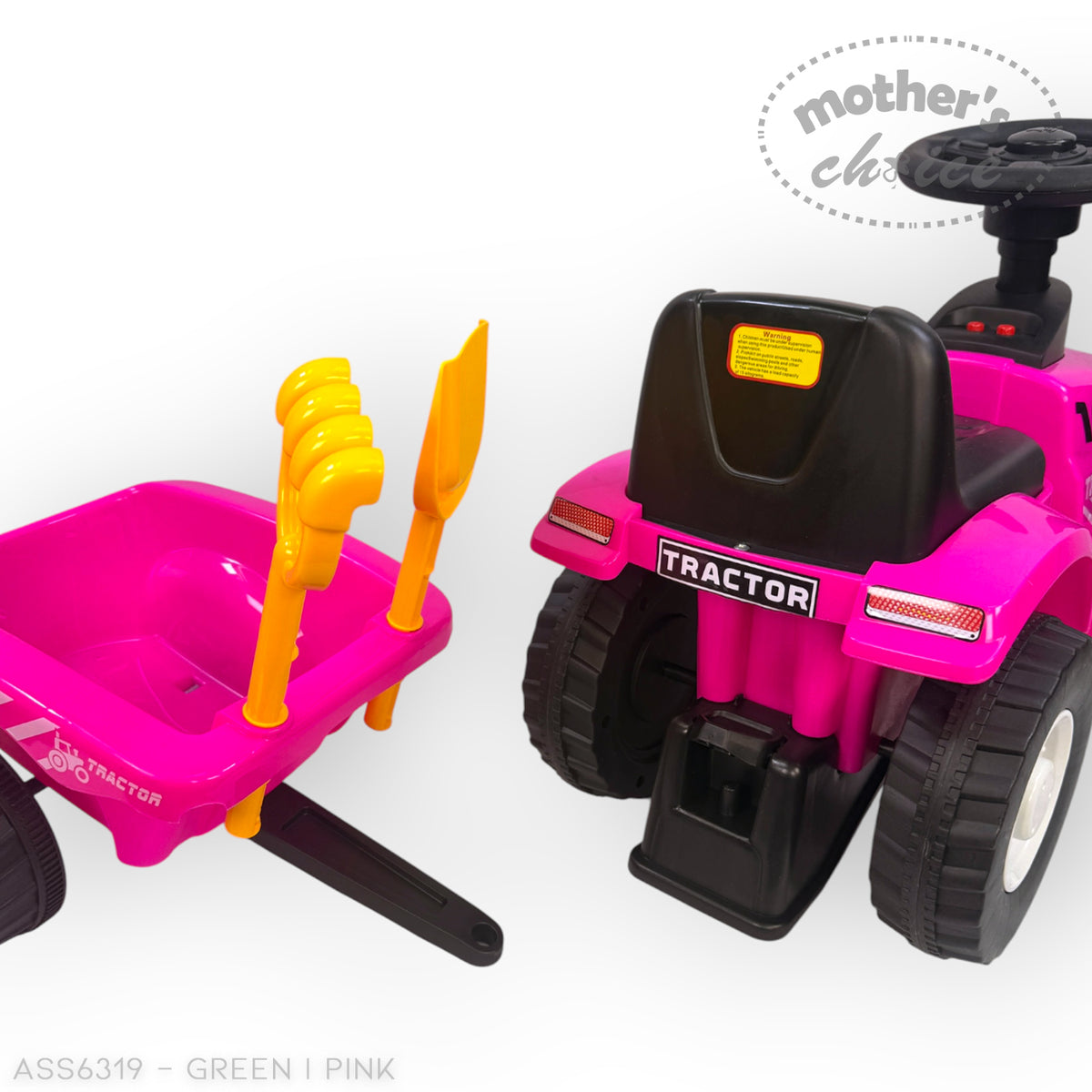 RIDE-ON CAR TRACTOR WITH TRAILOR AND ACCESSORIES