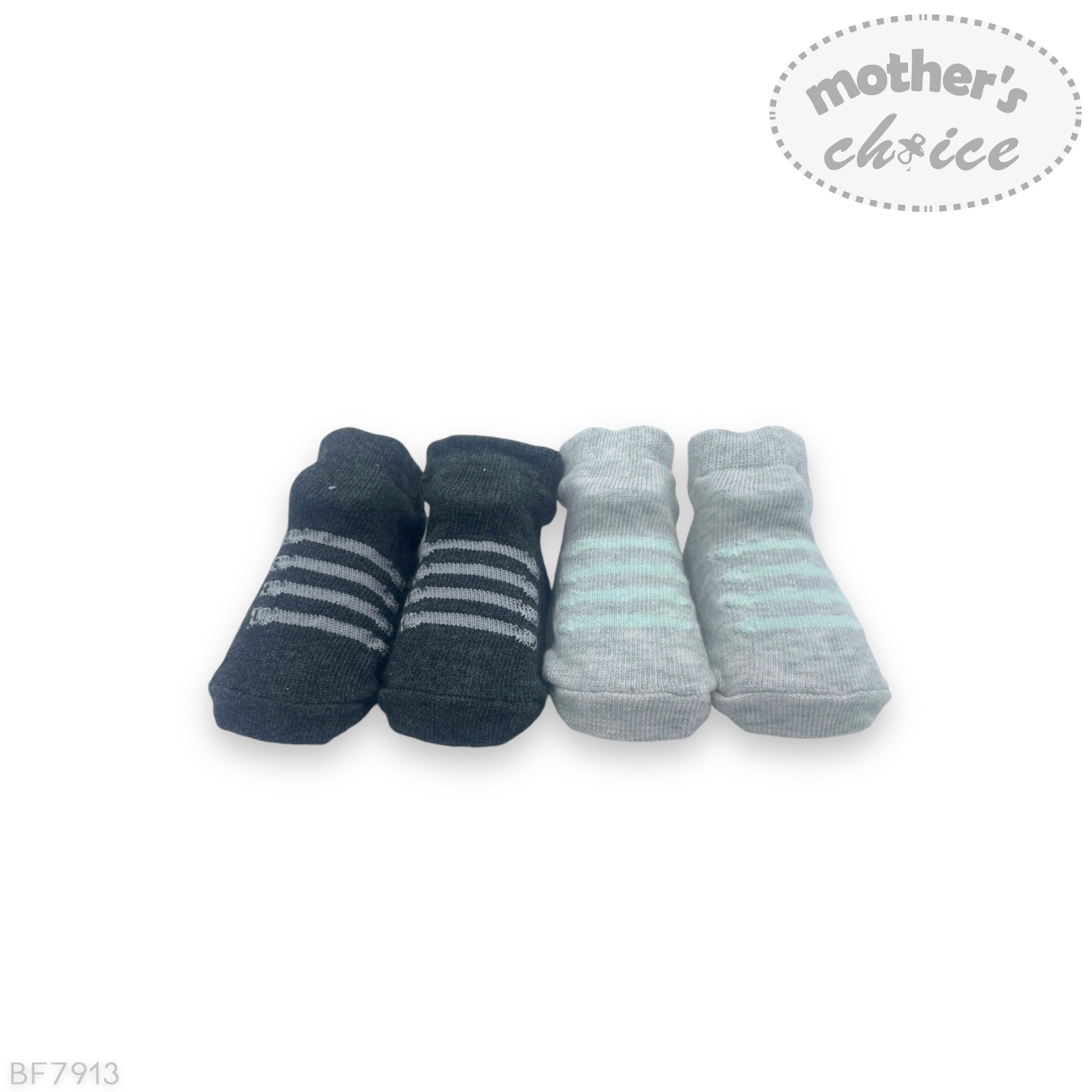 M/C 4PK BIB AND SOCK SET GREY/MINT